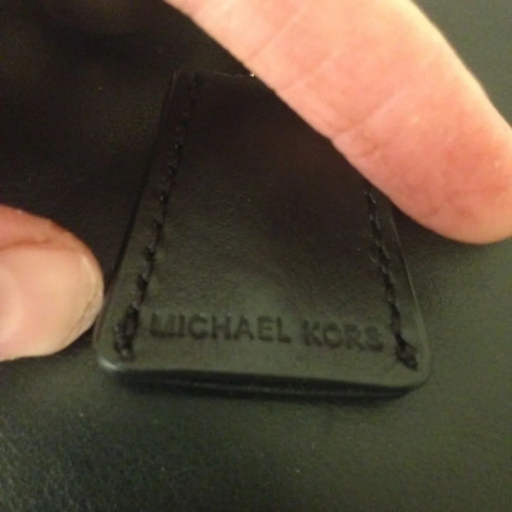 MICHAEL KORS black leather Hamilton mini  bag